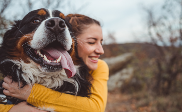 Hug how to show love to a dog